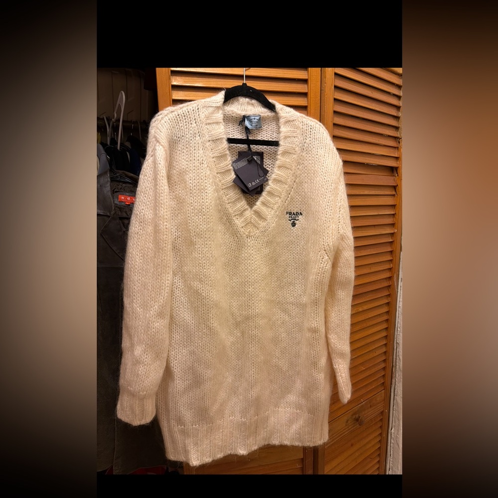 Prada Ivory Mohair Sweater